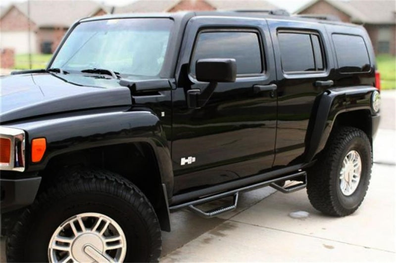 N-Fab Nerf Step 04-10 Hummer H3 SUV 4 Door - Gloss Black - W2W - 3in - Mammoth Racing -