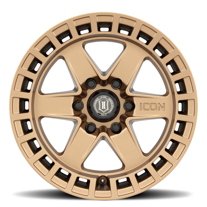 Icon Raider 17x8.5 6x135 6mm Offset 5in BS Satin Brass Wheel - Mammoth Racing -