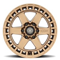 Icon Raider 17x8.5 6x135 6mm Offset 5in BS Satin Brass Wheel - Mammoth Racing -