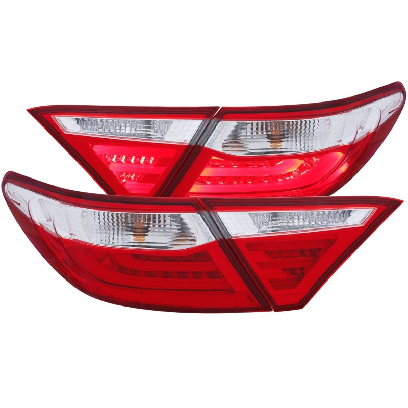 ANZO 2015-2016 Toyota Camry LED Taillights Red/Clear - Mammoth Racing -