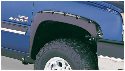 Bushwacker 21-22 Chevrolet Colorado 74in. Bed Fleetside FF Pocket Style Flares 4pc - Smooth Black - Mammoth Racing -