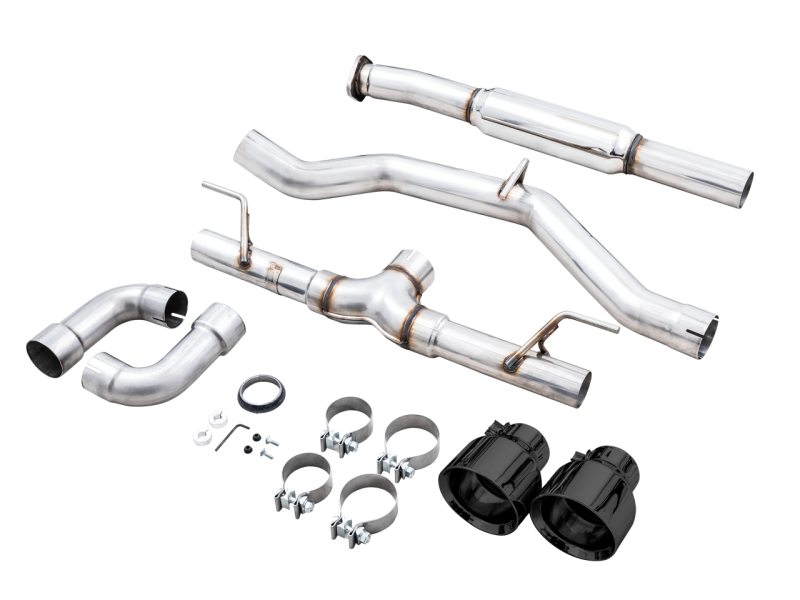 AWE Subaru BRZ / Toyota GR86 / Toyota 86 Track Edition Cat-Back Exhaust- Diamond Black Tips - Mammoth Racing -