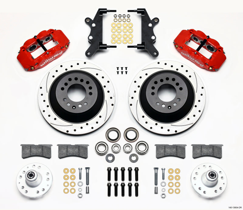 Wilwood Narrow Superlite 6R Front Hub & 1PC Rtr Kit 12.88in Dril -Red 60-68 Ford / Mercury Full Size - My Store