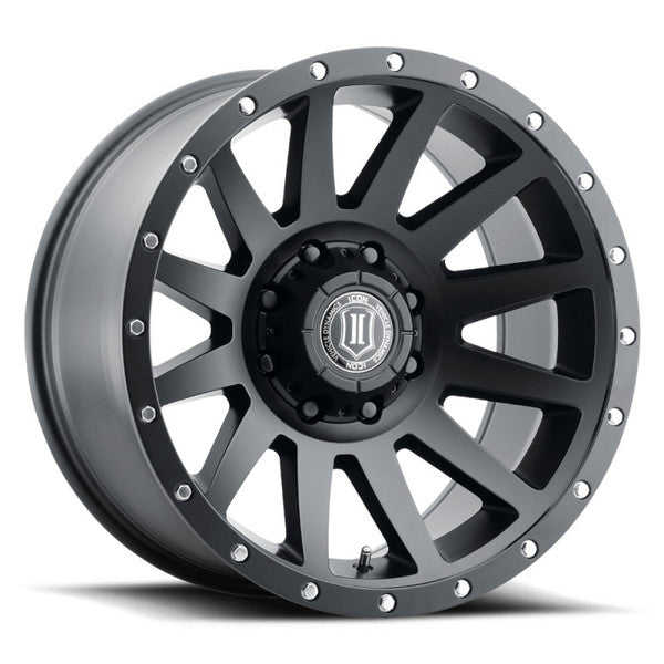 Icon Compression 20x10 8x170 -19mm Offset 4.75in BS 125mm Bore Satin Black Wheel - Mammoth Racing -