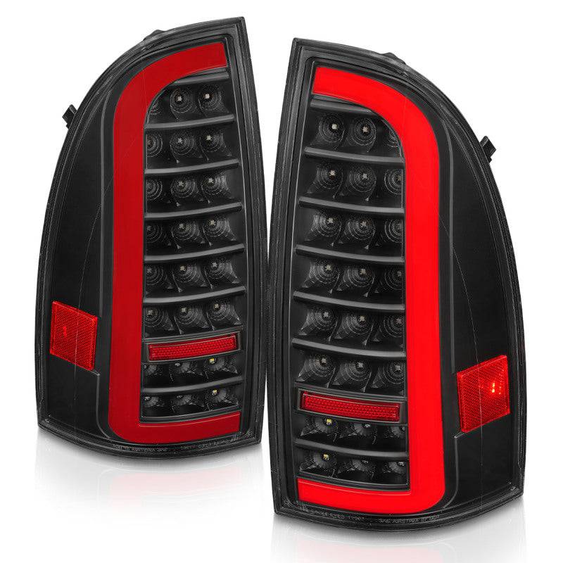 ANZO 05-15 Toyota Tacoma Full LED Tail Lights w/Light Bar Sequential Black Housing Clear Lens - My Store