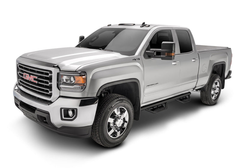 N-Fab Podium LG 15-16 Chevy/GMC 2500/3500 Double Cab All Beds - Tex Black - 3in - Mammoth Racing -