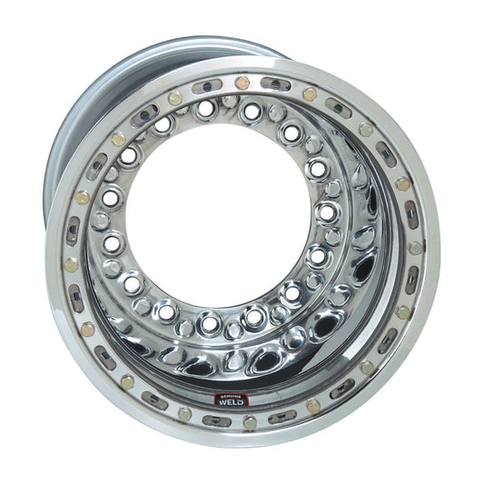 Weld Wide 5 XL Direct Mount 15x14 / 5x10.25 BP / 6in. BS Polished Assembly - Outer Beadlock - Mammoth Racing -