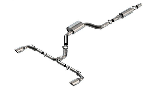 Borla 22-23 Volkswagen Golf GTI 2.0L AT/MT 3inch S-Type Cat-Back Exhaust - 4in Brushed SS Tips - Mammoth Racing -