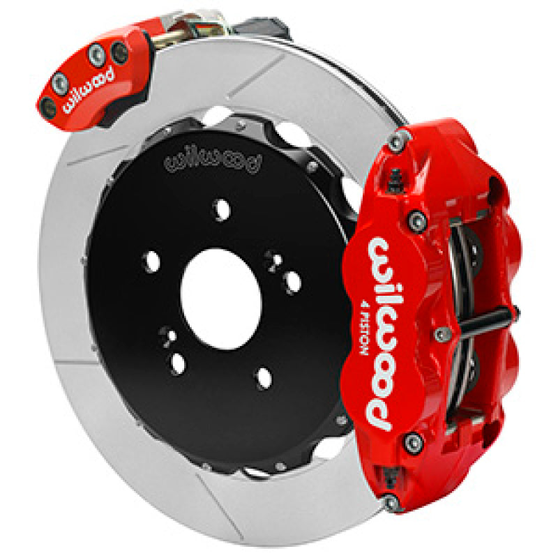 Wilwood Narrow Superlite 4R Front Hat Kit 12.88in Drill Red Honda S2000 - My Store