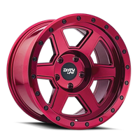Dirty Life 9315 Compound 17x9 / 6x135 BP / -12mm Offset / 87.1mm Hub Crimson Candy Red Wheel - Mammoth Racing -
