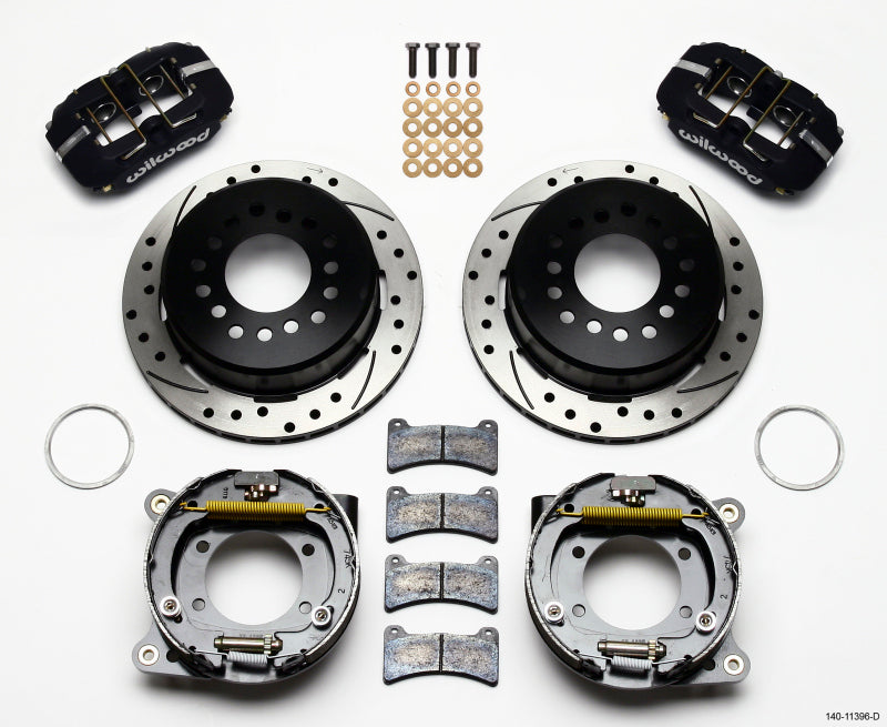 Wilwood Dynapro Low-Profile 11.00in P-Brake Kit Drilled Ford 8.8 w/2.50in Offset-5 Lug - Mammoth Racing -