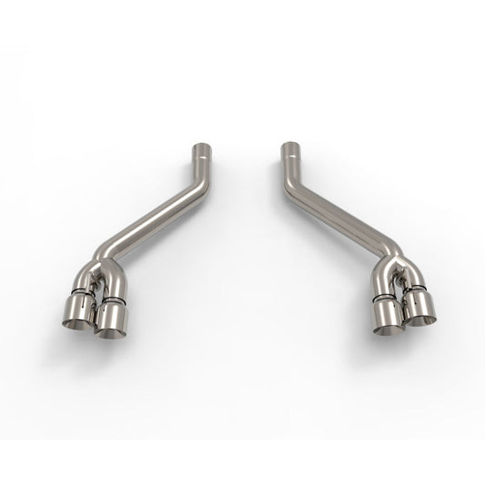 Kooks 2016 + Chevrolet Camaro SS 3in Axle Back Muffler Delete Exhaust System w/ Polished Quad Tips - Mammoth Racing -