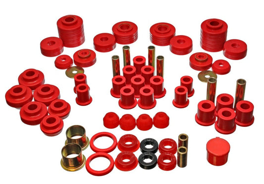Energy Suspension 80-96 Ford F150 Std/Extra Cab Pickup Red Hyper-Flex Master Bushing Set - My Store