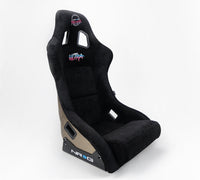 NRG FRP Bucket Seat ULTRA Edition - Large (Black Alcantara/Gold Glitter Back) - My Store