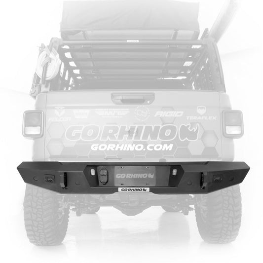 Go Rhino 20-22 Jeep Gladiator JT Trailine Rear Full Width Bumper - Tex. Blk - Mammoth Racing -