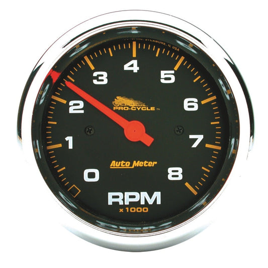 Autometer Pro-Cycle Gauge Tach 3 3/4in 8K Rpm 2&4 Cylinder Black - My Store
