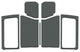 DEI 2019+ Jeep Wrangler JL 2DR Headliner Complete Kit - Gray - Mammoth Racing -