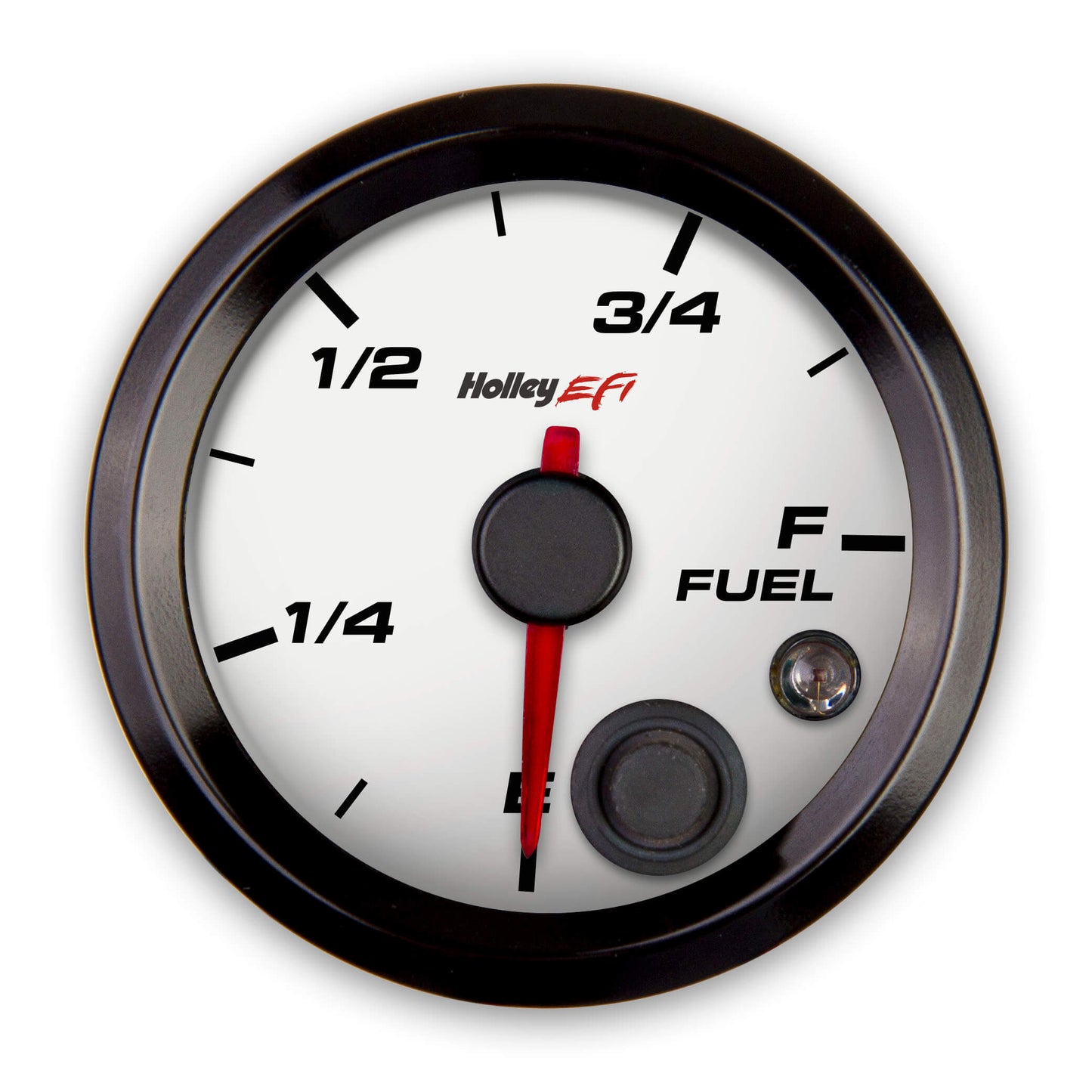 Holley EFI 553-133w Holley EFI Fuel Level Gauge Standard 2 1/16 in. Programmable White Face Black Bezel Holley EFI Fuel Level Gauge - My Store