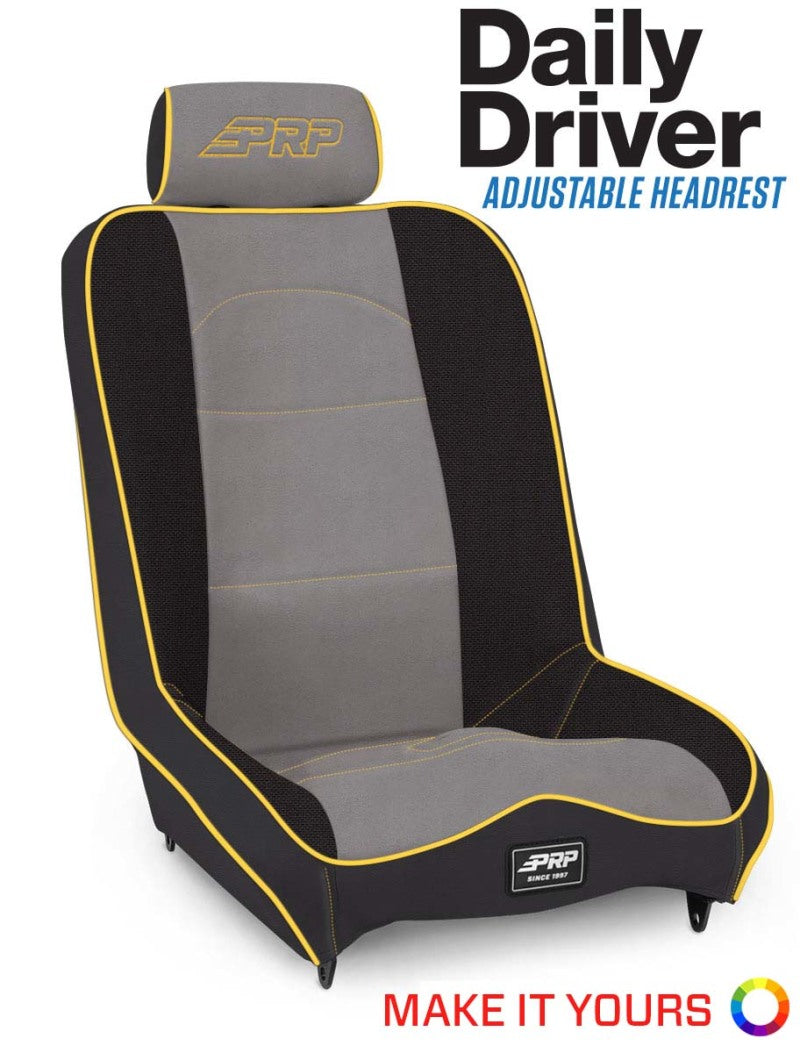 PRP Daily Driver High Back 4In. Extra Tall / Extra Wide Suspension Seat - Mammoth Racing -