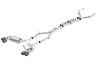 Borla 16-17 Chevy Camaro 6.2L 4in Dual Carbon Fiber Tips Dual Split Exit S-Type Catback Exhaust - My Store