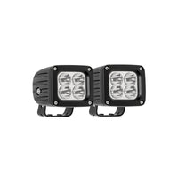 Westin Quadrant LED Auxiliary Light 3 inch x 2.5 inch Flood w/5W Cree (Set of 2) - Black - Mammoth Racing -