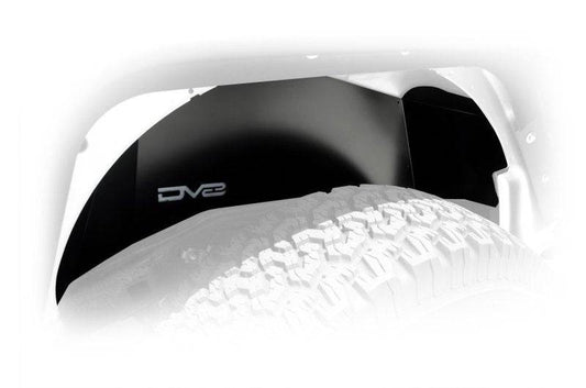 DV8 Offroad 07-18 Jeep Wrangler JK Rear Aluminum Inner Fender - Black - Mammoth Racing -