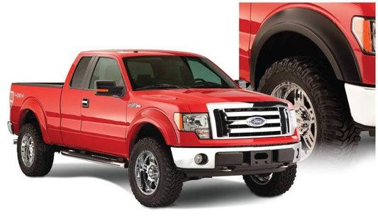 Bushwacker 09-14 Ford F-150 Styleside Extend-A-Fender Style Flares 4pc 67.0/78.8/97.4in Bed - Black - Mammoth Racing -