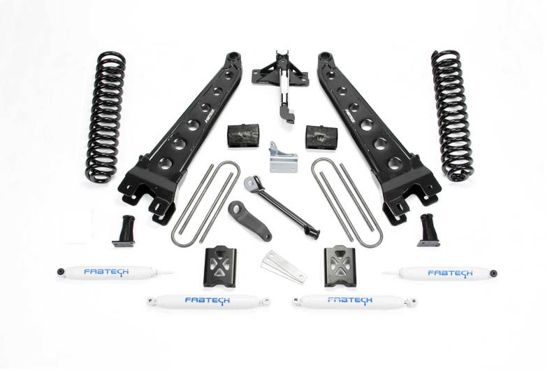 Fabtech 05-07 Ford F250 4WD w/o Factory Overload 6in Rad Arm Sys w/Coils & Perf Shks - Mammoth Racing -