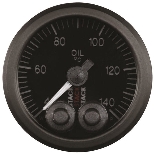 Autometer Stack 52mm 40-140 Deg C 1/8in Nptf Male Pro-Control Oil Temp Gauge - Black - My Store