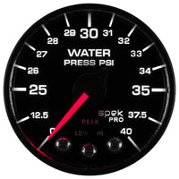 Autometer Spek-Pro - Nascar 2-1/16in Water Press 0- 40 psi Bfb - My Store