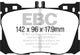 EBC 2017+ Mercedes-Benz E300 (W213) 2.0L Turbo Redstuff Front Brake Pads - My Store