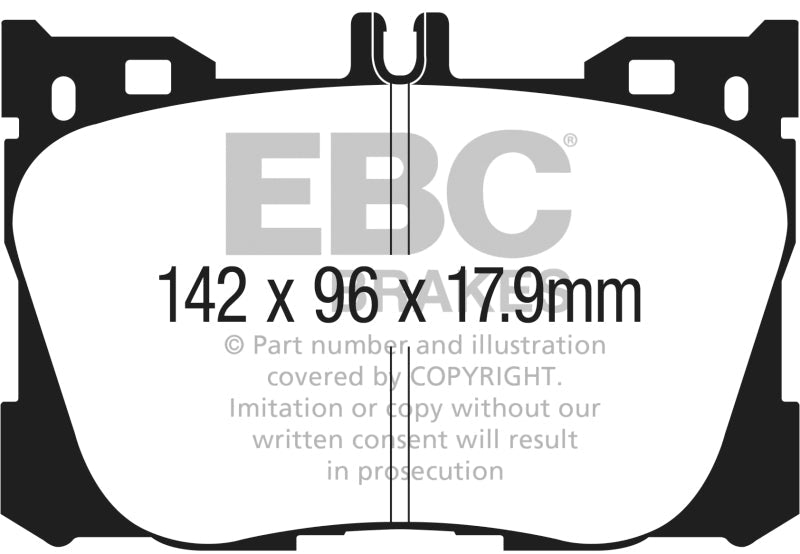 EBC 2017+ Mercedes-Benz E300 (W213) 2.0L Turbo Yellowstuff Front Brake Pads - My Store