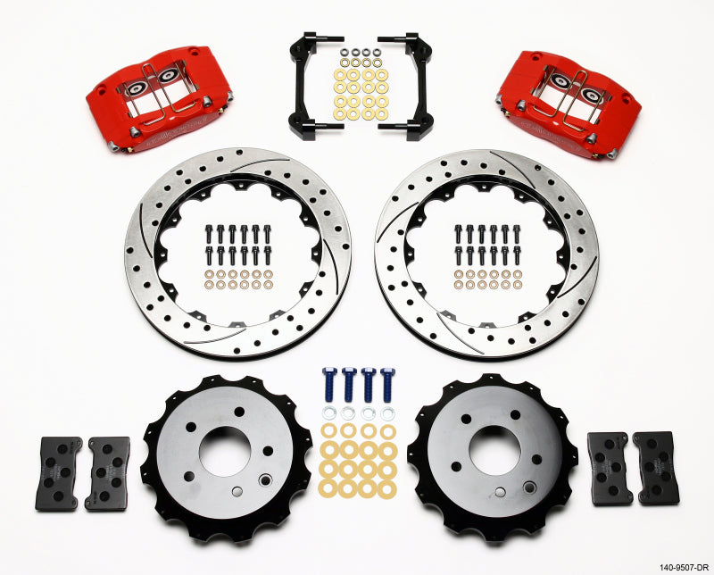 Wilwood Dynapro Radial Rear Kit 13.00in Drilled Red Nissan 350Z/Fiti G35 - My Store