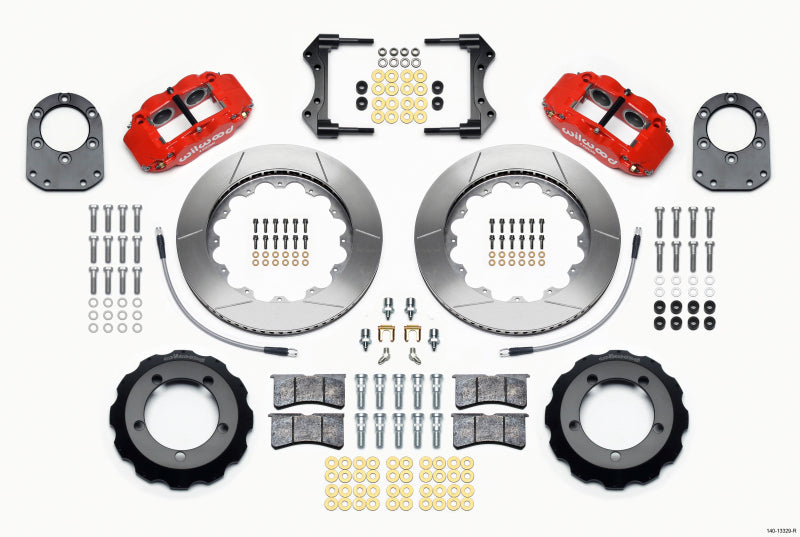 Wilwood Narrow Superlite 4R Front Hat Kit 14.00in Red 66-75 Ford Bronco Dana 30/44 w/Lines - My Store