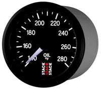 Autometer Stack 52mm 140-280 Deg F 1/8in Nptf Male Pro Stepper Motor Oil Temp Gauge - Black - My Store