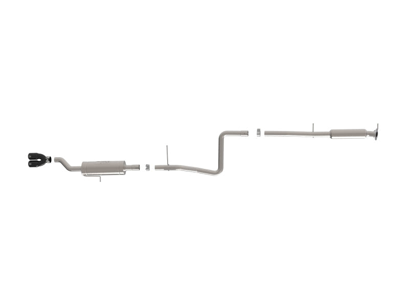 aFe Takeda Series 2 1/2in 304 SS Cat-Back 14-19 Ford Fiesta L4-1.6L w/Black Tip - Mammoth Racing -