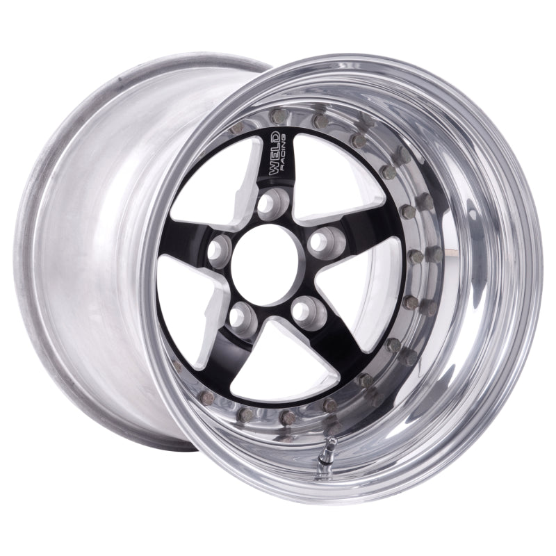 Weld Weldstar 15x7 / 5x4.75 BP / 3.5in. BS Black Wheel - Non-Beadlock - Mammoth Racing -