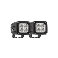 Westin Quadrant LED Auxiliary Light 3 inch x 2.5 inch Flood w/5W Cree (Set of 2) - Black - Mammoth Racing -