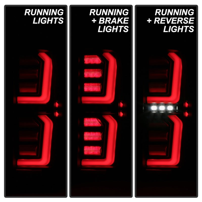 Spyder GMC Sierra 19-20 Incandescent Bulb Model Only LED Tail Lights - Black ALT-YD-GS19-LED-BK - Mammoth Racing -