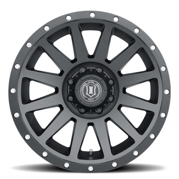 Icon Compression 20x10 8x180 -19mm Offset 4.75in BS 124.2mm Bore Satin Black Wheel - Mammoth Racing -