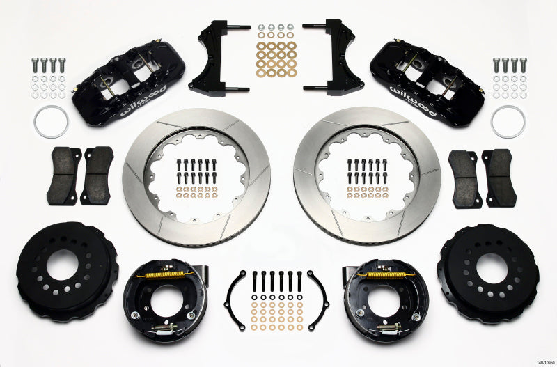 Wilwood Aero4 Rear P-Brake Kit 14.00in 2005-2014 Mustang - Mammoth Racing -