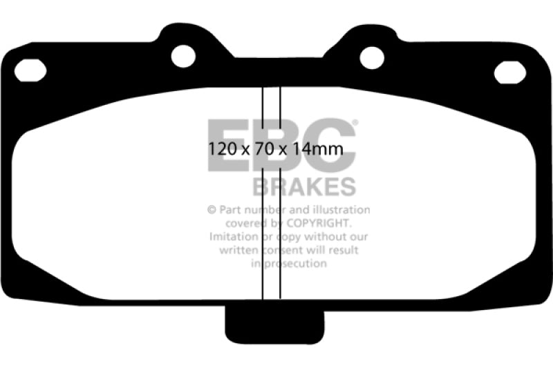 EBC 89-95 Nissan Skyline (R32) 2.6 Twin Turbo GT-R Yellowstuff Front Brake Pads - My Store