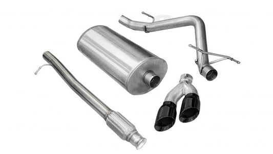 Corsa 10-13 Chevrolet Silverado Crew Cab/Short Bed 1500 4.8L V8 Black Sport Cat-Back Exhaust - Mammoth Racing -