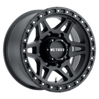 Method Mr312 18x9 +18mm Offset 8x6.5 130.81mm CB Matte Black Wheel - Mammoth Racing -