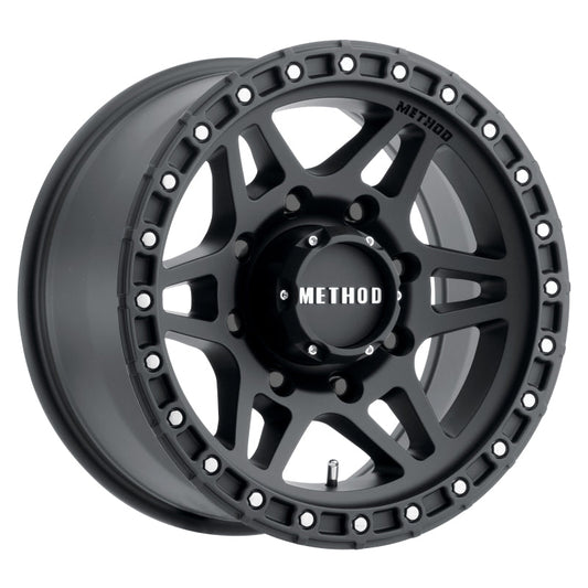 Method Mr312 18x9 +18mm Offset 8x6.5 130.81mm CB Matte Black Wheel - Mammoth Racing -