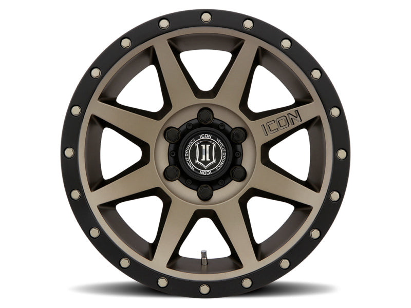 Icon Rebound 17x8.5 6x5.5 25mm Offset 5.75in BS 95.1mm Bore Bronze Wheel - Mammoth Racing -