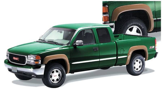 Bushwacker 07-07 Chevy Silverado 1500 Classic Fleetside Extend-A-Fender Style Flares 4pc - Black - Mammoth Racing -