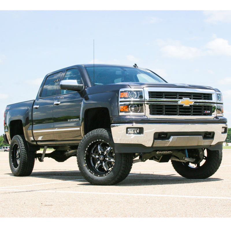 Superlift 14-18 Chevy Silv 4WD 8in Lift Kit w/ Alum/Stamped Steel Cntrl Arms & King Coils & Shocks - Mammoth Racing -