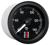 Autometer Stack 52mm 40-140 Deg C 1/8in Nptf Male Pro Stepper Motor Oil Temp Gauge - Black - My Store