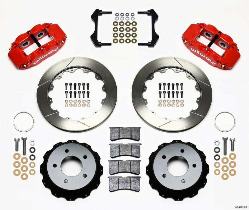 Wilwood Narrow Superlite 4R Rear Kit 12.88in Red 84-87 Corvette C4 - Mammoth Racing -